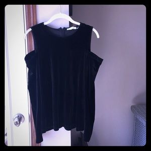 Calvin Klein black velvet top